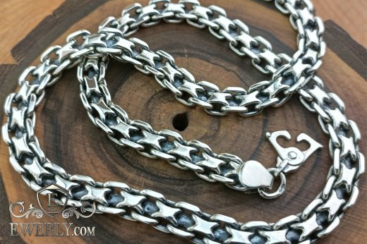 Silver chain - weaving "Pharaoh", фото